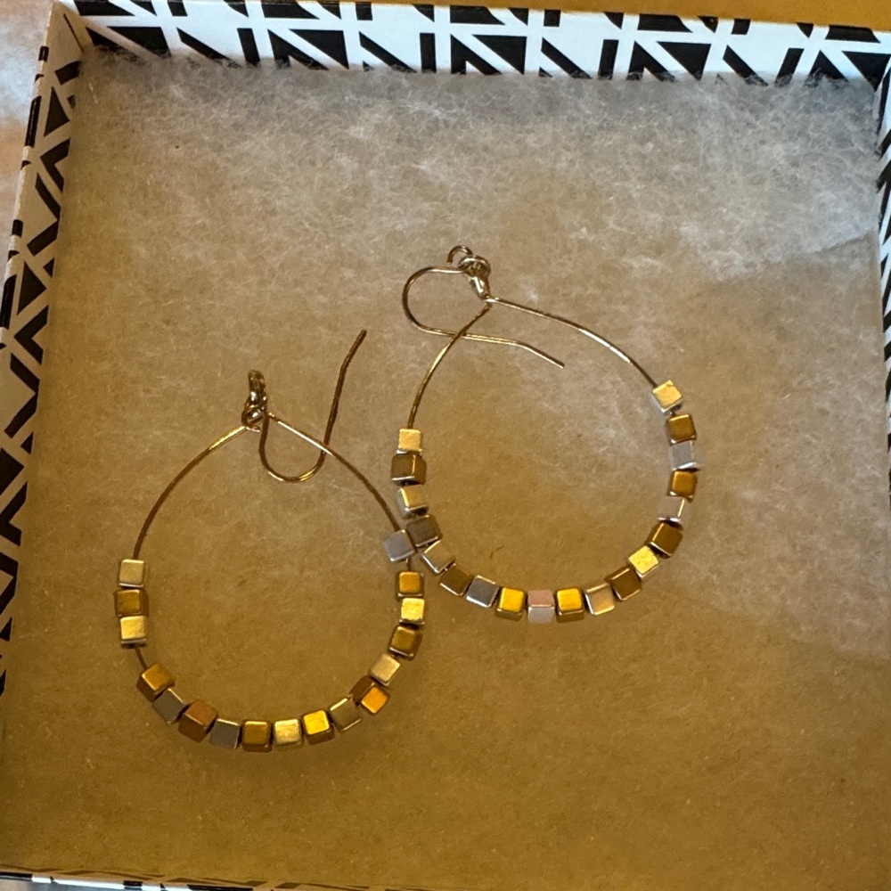 Gold and Silver Hoop Earrings
